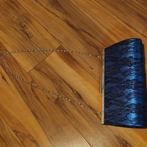 Blue lace purse